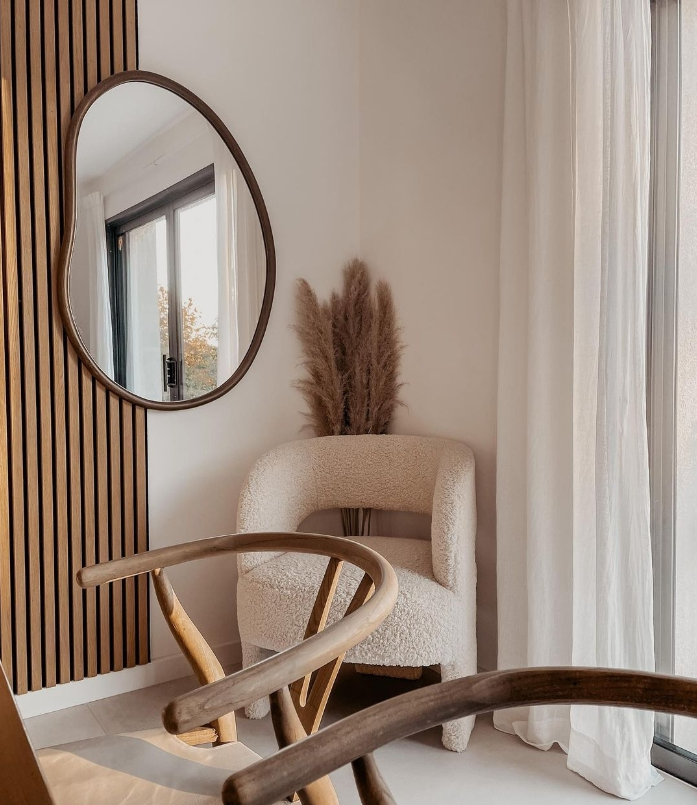 Japandi style is wall panels.